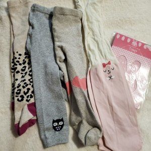 Girl's 6-12 month tights Lot - 5 items